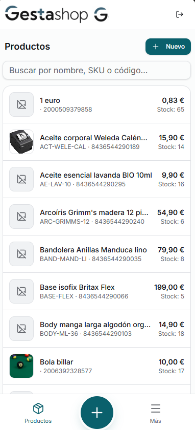 Lista de artículos para vender